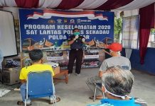 Satlantas Polres Sekadau Bersama BRI Salurkan Bantuan Program Keselamatan 2020